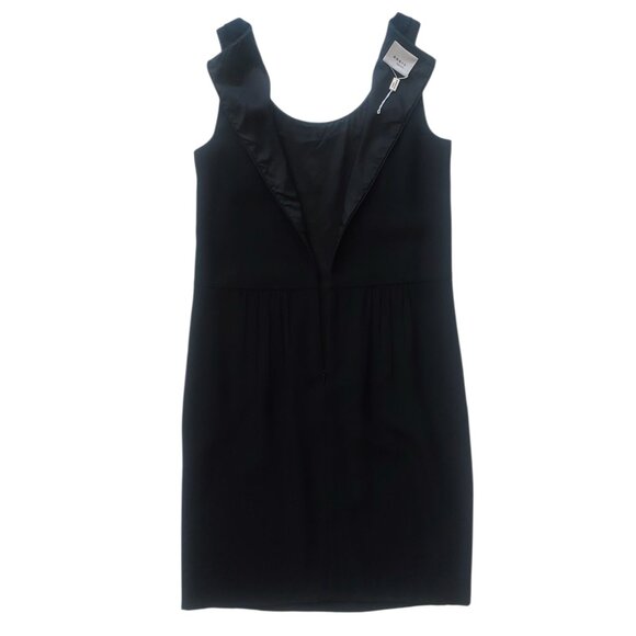 Akris Punto Black Pleated Sleeveless Cocktail Sheath Dress Women's Size US8 BNWT - Picture 6 of 13